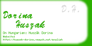 dorina huszak business card