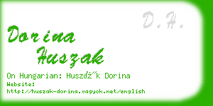 dorina huszak business card